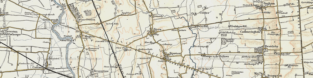 Old map of Stow in 1902-1903