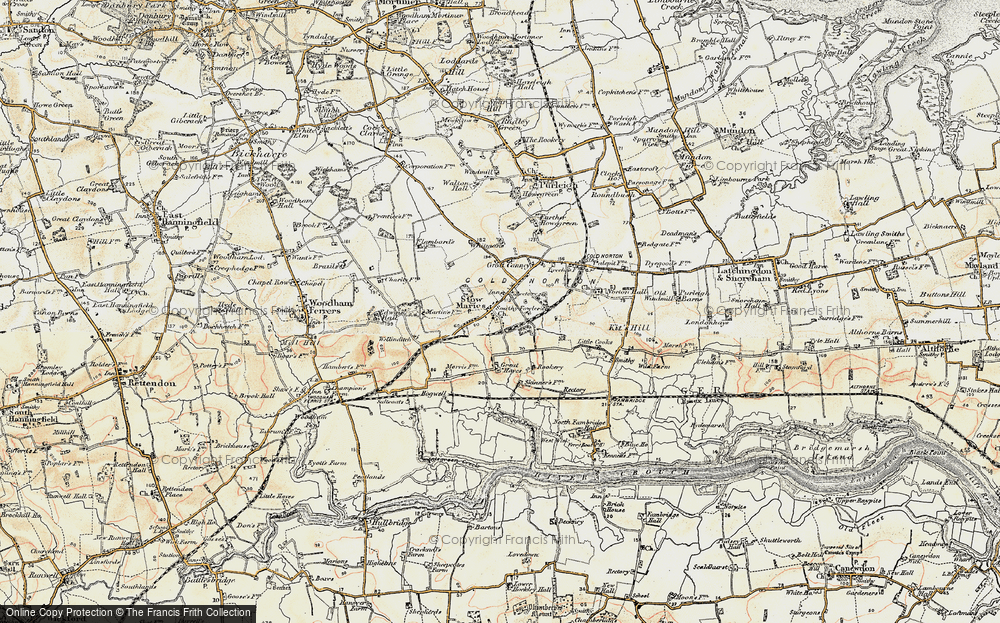 Old Map of Stow Maries, 1898 in 1898