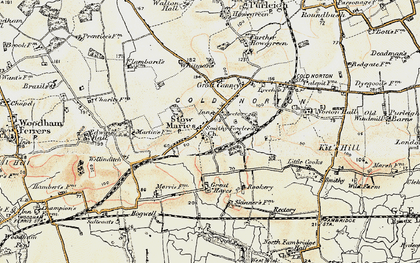 Old map of Stow Maries in 1898
