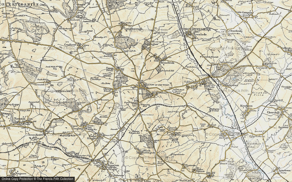Old Map of Stow-on-the-Wold, 1898-1899 in 1898-1899