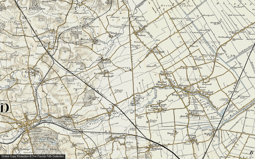 Old Map of Stowe, 1901-1902 in 1901-1902