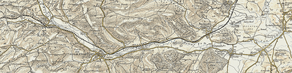 Old map of Stowe in 1901-1903