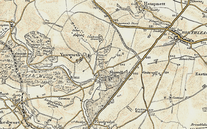 Old map of Stowell in 1898-1899