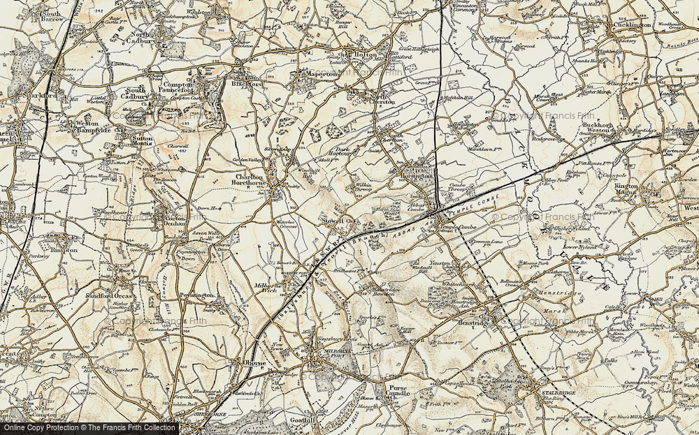 Old Map of Stowell, 1899 in 1899