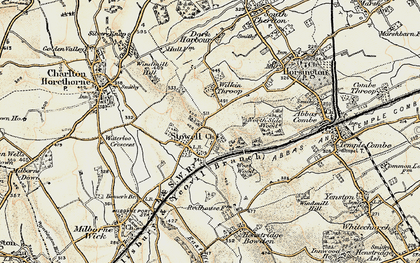 Old map of Stowell in 1899