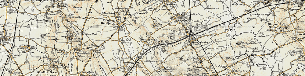 Old map of Stowell in 1899