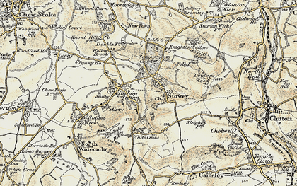 Old map of Stowey in 1899