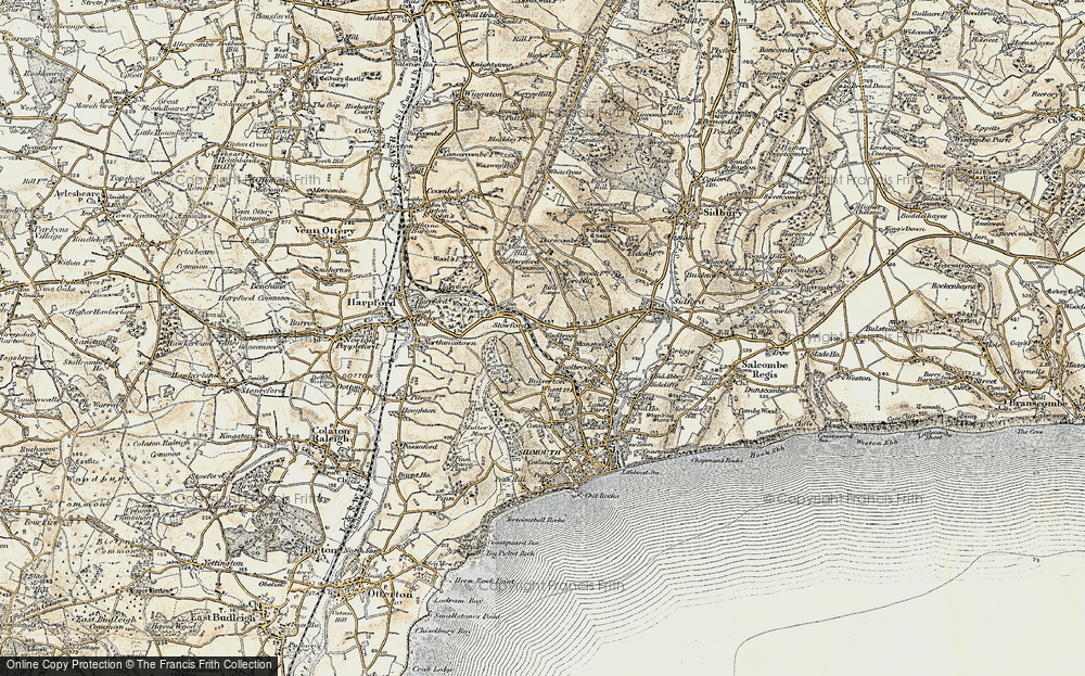 Old Map of Stowford, 1899 in 1899