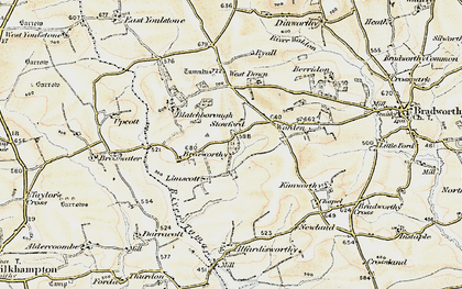 Old map of Worden in 1900