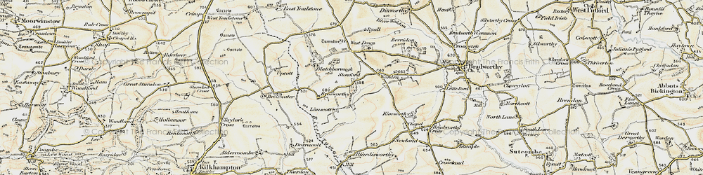 Old map of Worden in 1900