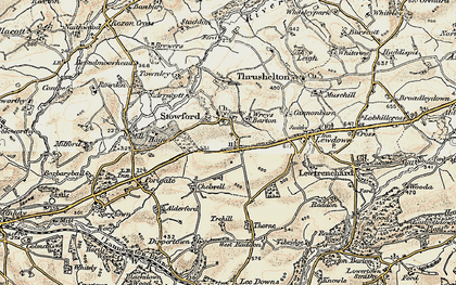 Old map of Wreys Barton in 1900