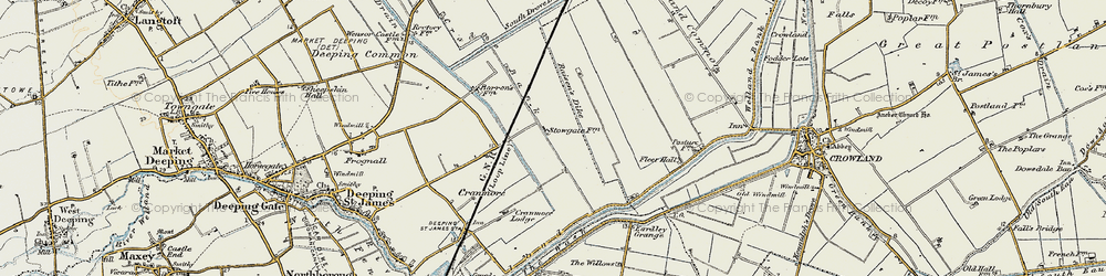 Old map of Stowgate in 1901-1902