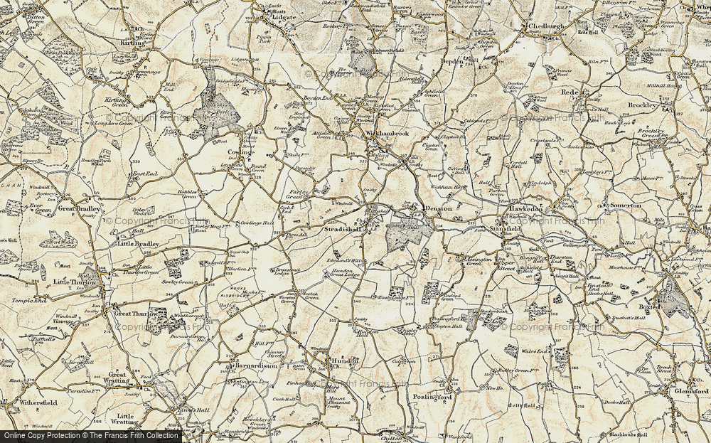Old Map of Stradishall, 1899-1901 in 1899-1901