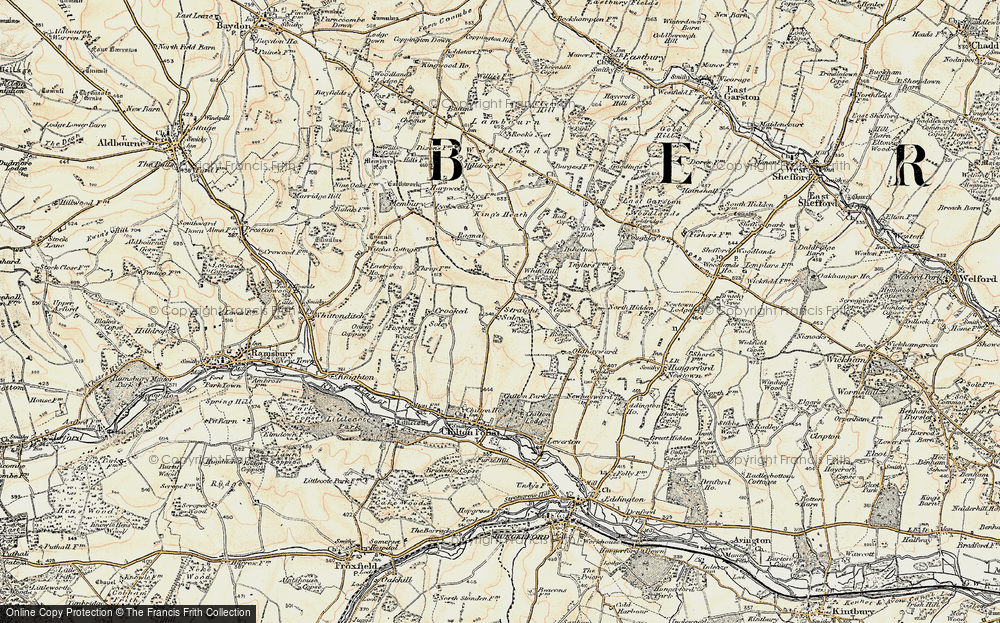 Old Map of Historic Map covering Bottom Copse in 1897-1900