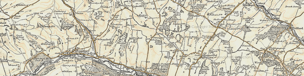 Old map of Straight Soley in 1897-1900