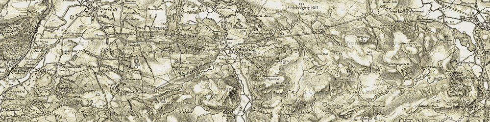 Old map of Balbeg Burn in 1904-1905
