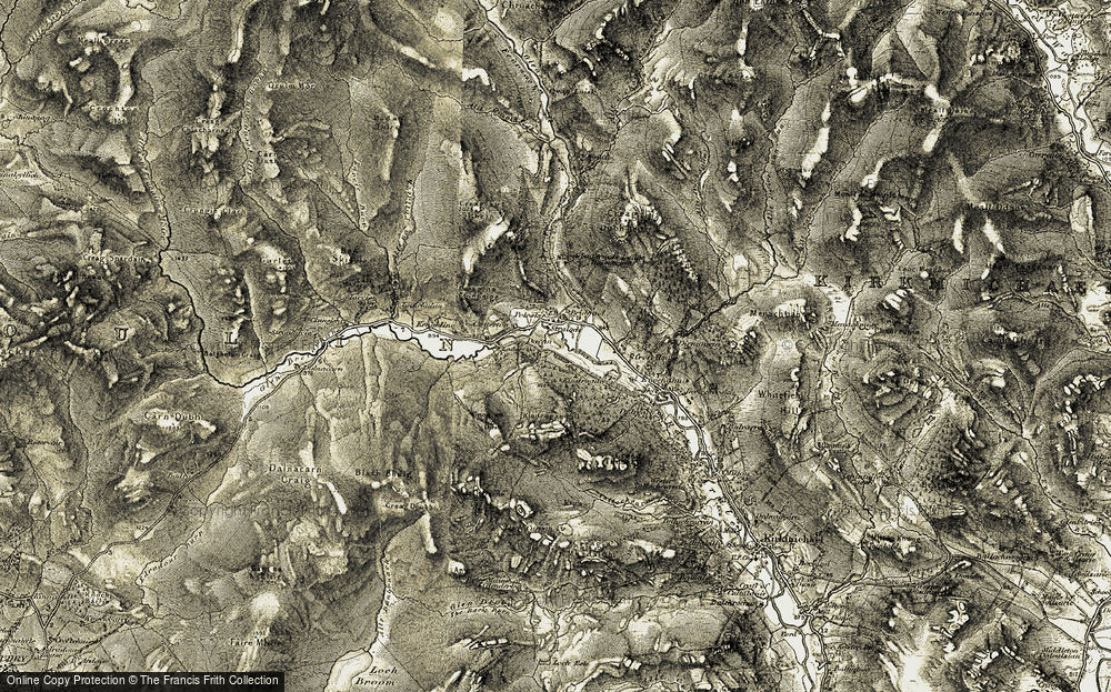 Old Map of Straloch, 1907-1908 in 1907-1908