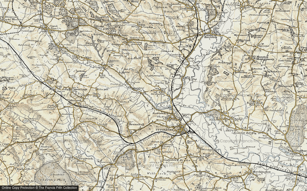 Old Map of Stramshall, 1902 in 1902