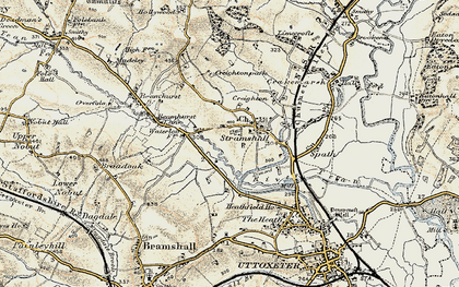 Old map of Stramshall in 1902