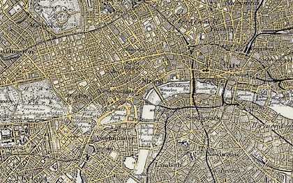 Old map of Strand in 1897-1902