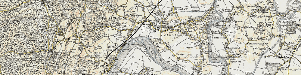 Old map of Arlingham Warth in 1898-1900