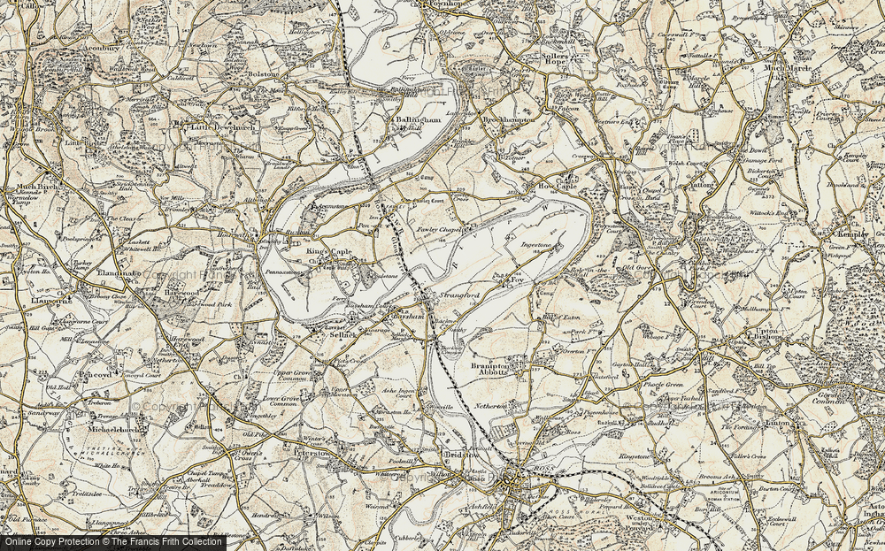 Old Map of Strangford, 1899-1900 in 1899-1900