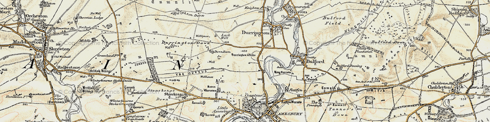 Old map of Strangways in 1897-1899