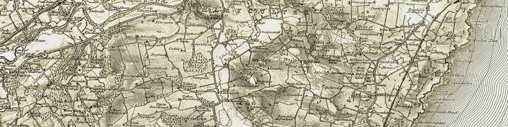 Old map of Berry Top in 1908-1909