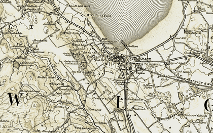 Old map of Stranraer in 1905