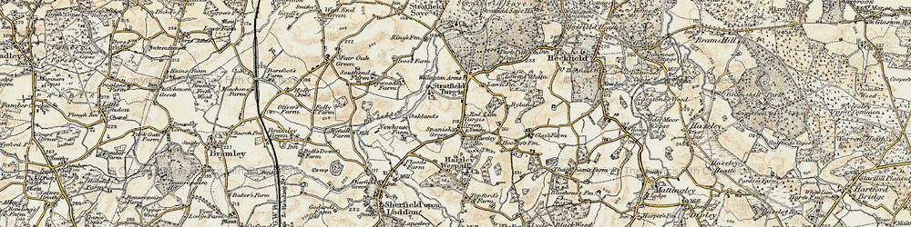 Old map of Stratfield Turgis in 1897-1900