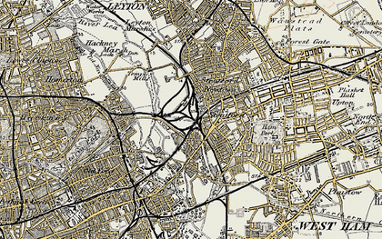 Old map of Stratford in 1897-1902