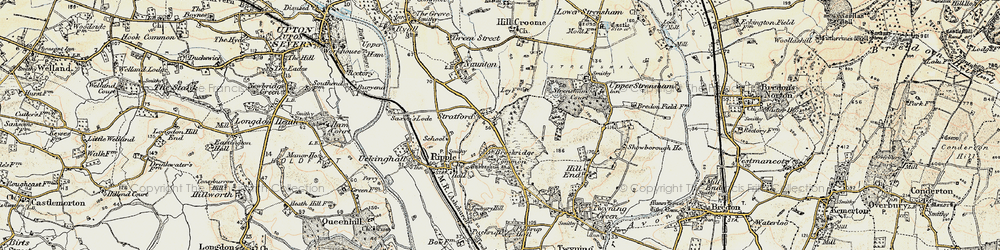 Old map of Brockeridge Common in 1899-1901