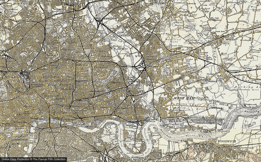 Old Map of Stratford Marsh, 1897-1902 in 1897-1902