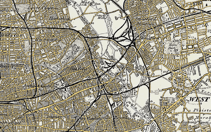 Old map of Stratford Marsh in 1897-1902