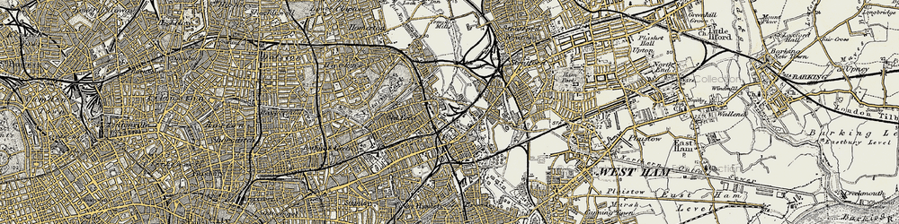 Old map of Stratford Marsh in 1897-1902