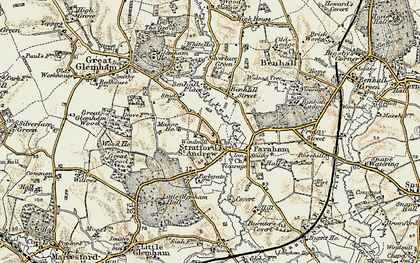 Old map of Stratford St Andrew in 1898-1901