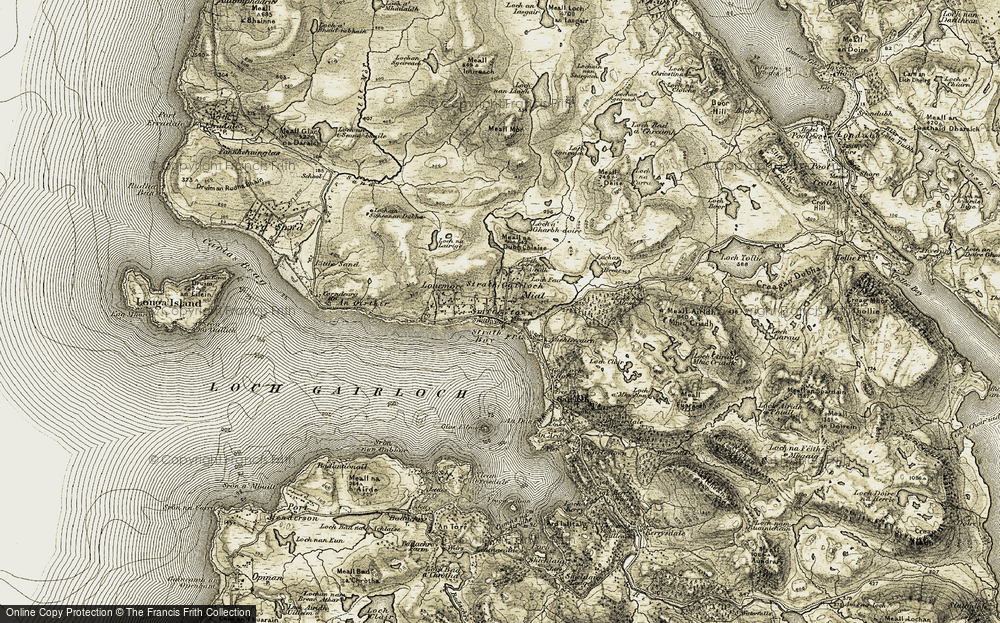 Old Map of Strath, 1908-1910 in 1908-1910