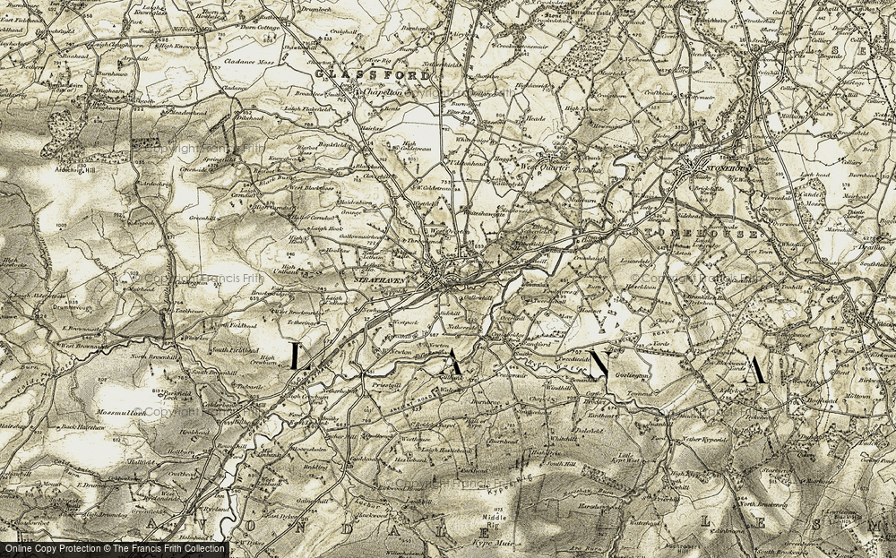 Old Map of Strathaven, 1904-1905 in 1904-1905