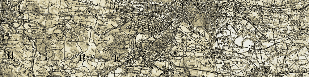 Old map of Strathbungo in 1904-1905