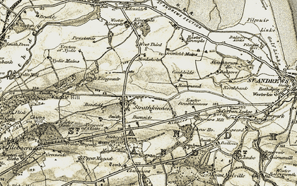 Old map of Balone in 1906-1908