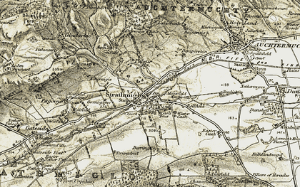 Old map of Wester Cash in 1906-1908