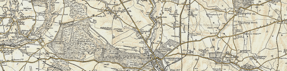 Old map of Stratton in 1898-1899