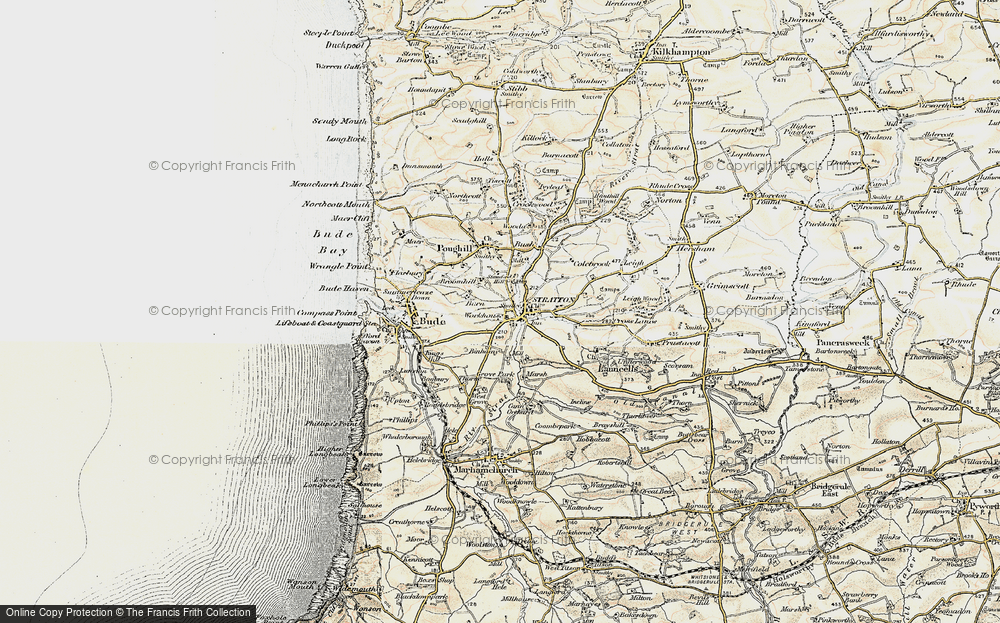 Old Map of Historic Map covering Diddies in 1900