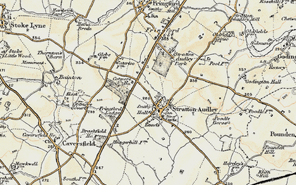 Old map of Stratton Audley in 1898-1899