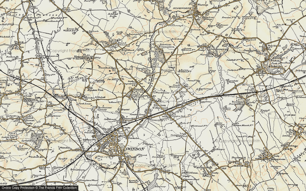 Old Map of Stratton St Margaret, 1898-1899 in 1898-1899