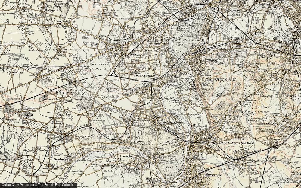Old Map of Strawberry Hill, 1897-1909 in 1897-1909