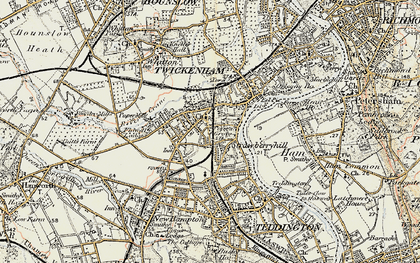 Old map of Strawberry Hill in 1897-1909