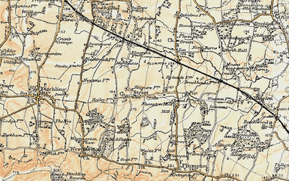 Old map of Ashurst in 1898