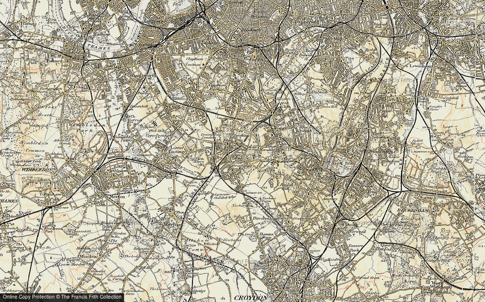 Old Map of Streatham, 1897-1902 in 1897-1902