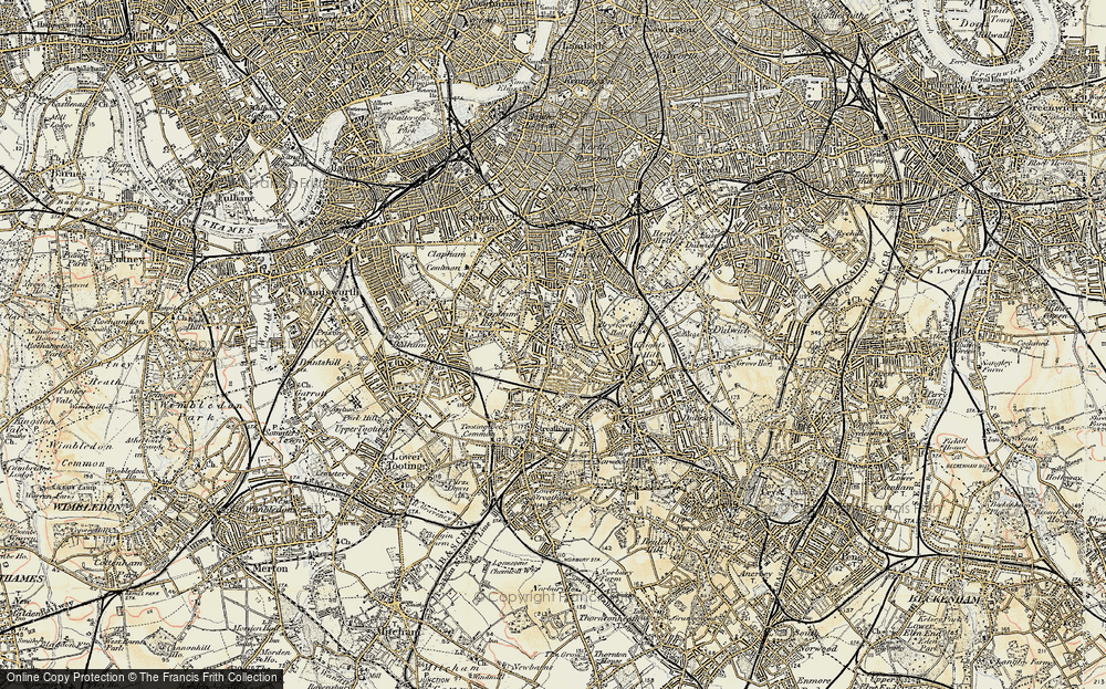 Old Map of Streatham Hill, 1897-1902 in 1897-1902